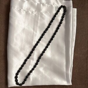 Elegant Black Beaded Necklace